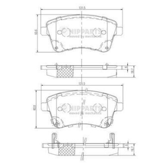 Гальмiвнi колодки дисковi NIPPARTS N3600331