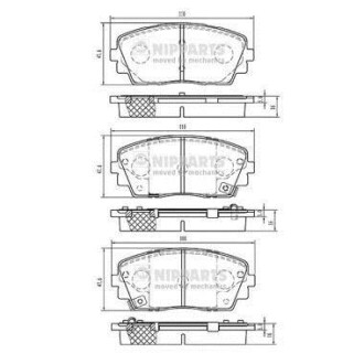 Гальмiвнi колодки дисковi переднi NIPPARTS N3600332