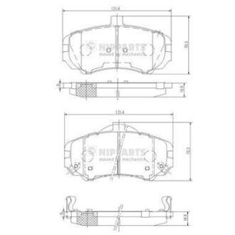 Гальмiвнi колодки дисковi NIPPARTS N3600544 (фото 1)