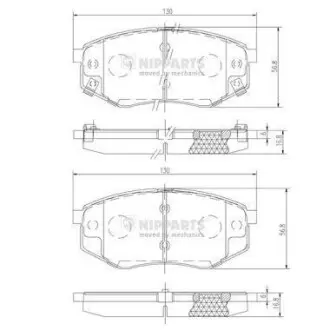 Тормозные колодки дисковые передние NIPPARTS N3600545
