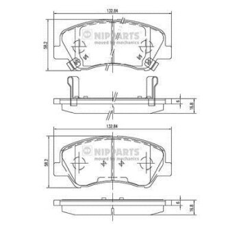 Гальмiвнi колодки дисковi NIPPARTS N3600550