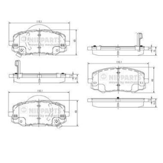 Гальмiвнi колодки дисковi NIPPARTS N3600552