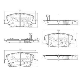 Гальмiвнi колодки дисковi NIPPARTS N3600554