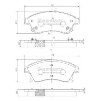 Гальмiвнi колодки дисковi NIPPARTS N3600914 (фото 1)