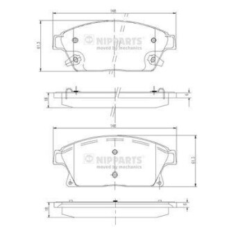 Гальмiвнi колодки дисковi NIPPARTS N3600915