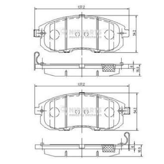 Гальмiвнi колодки дисковi NIPPARTS N3601099