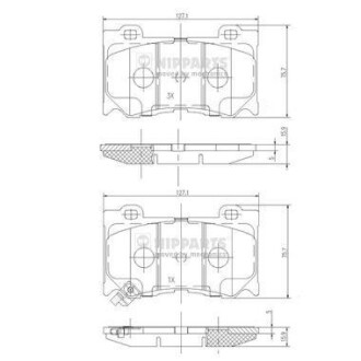 Гальмiвнi колодки дисковi NIPPARTS N3601107