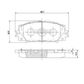 Гальмiвнi колодки дисковi NIPPARTS N3602127