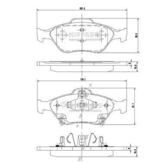 Гальмiвнi колодки дисковi NIPPARTS N3602130 (фото 1)