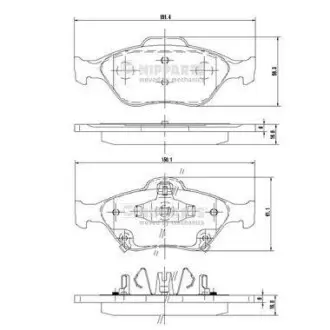 Тормозные колодки дисковые NIPPARTS N3602130