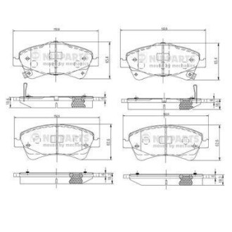 Гальмiвнi колодки дисковi NIPPARTS N3602133