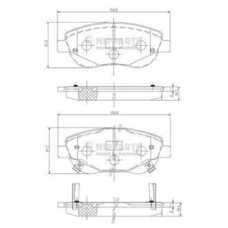 Гальмiвнi колодки дисковi NIPPARTS N3602135