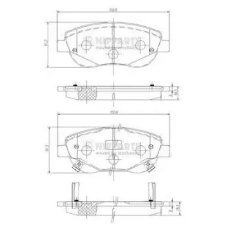 Гальмiвнi колодки дисковi NIPPARTS N3602135