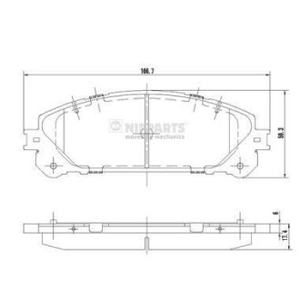 Гальмiвнi колодки дисковi NIPPARTS N3602139