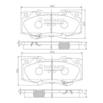 Гальмiвнi колодки дисковi NIPPARTS N3602147