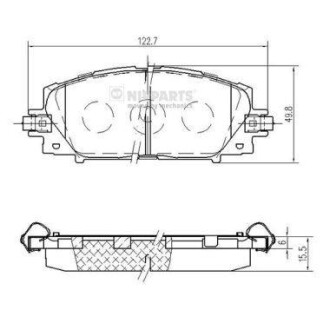 Гальмiвнi колодки дисковi переднi NIPPARTS N3602148