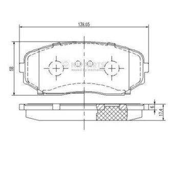 Гальмiвнi колодки дисковi NIPPARTS N3603070