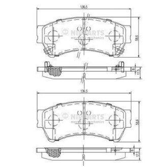 Гальмiвнi колодки дисковi NIPPARTS N3603071