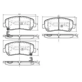 Тормозные колодки дисковые NIPPARTS N3603073