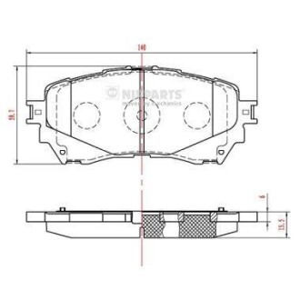 Гальмiвнi колодки дисковi NIPPARTS N3603074