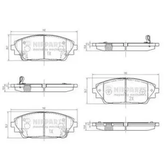 Гальмiвнi колодки дисковi NIPPARTS N3603076