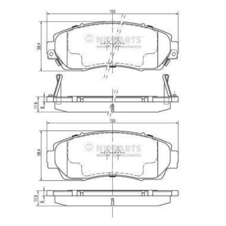 Гальмiвнi колодки дисковi NIPPARTS N3604073