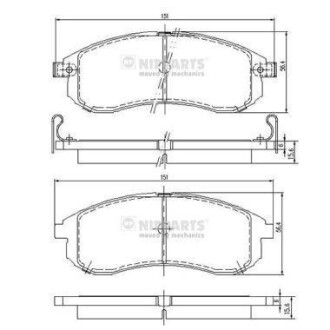 Гальмiвнi колодки дисковi NIPPARTS N3605052