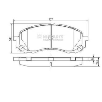 Гальмiвнi колодки дисковi NIPPARTS N3607023