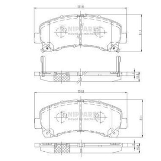 Гальмiвнi колодки дисковi NIPPARTS N3609011