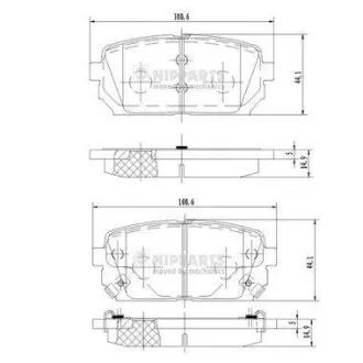 Гальмiвнi колодки дисковi NIPPARTS N3610309