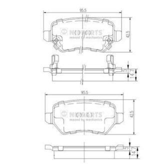 Гальмiвнi колодки дисковi NIPPARTS N3610310