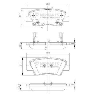 Гальмiвнi колодки дисковi NIPPARTS N3610311