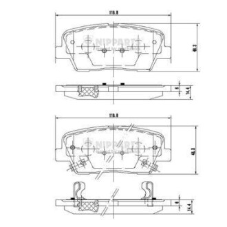 Гальмiвнi колодки дисковi NIPPARTS N3610312