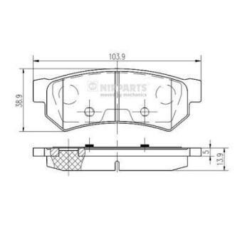 Гальмiвнi колодки дисковi NIPPARTS N3610907