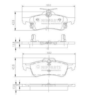 Гальмiвнi колодки дисковi NIPPARTS N3612036