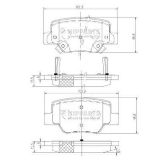 Гальмiвнi колодки дисковi NIPPARTS N3612040