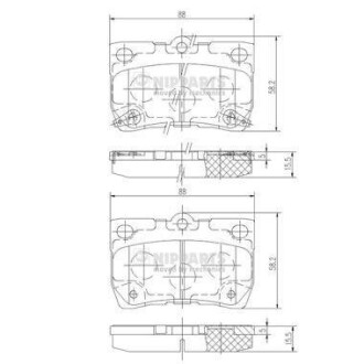 Гальмiвнi колодки дисковi NIPPARTS N3612041