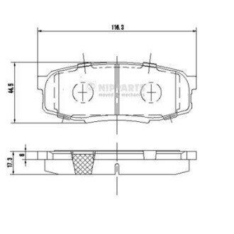 Гальмiвнi колодки дисковi NIPPARTS N3612043