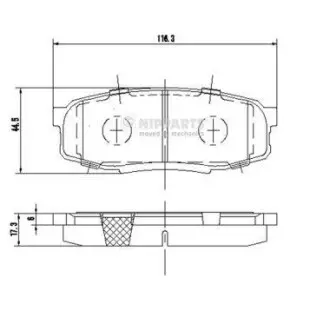 Гальмiвнi колодки дисковi NIPPARTS N3612043