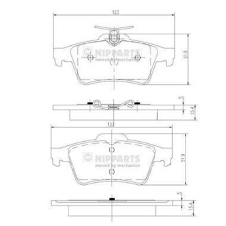 Гальмiвнi колодки дисковi NIPPARTS N3613022