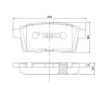 Гальмiвнi колодки дисковi NIPPARTS N3613024