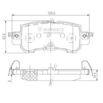 Гальмiвнi колодки дисковi NIPPARTS N3613026