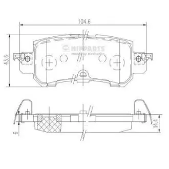 Тормозные колодки дисковые NIPPARTS N3613026