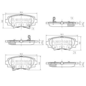 Гальмiвнi колодки дисковi NIPPARTS N3613027