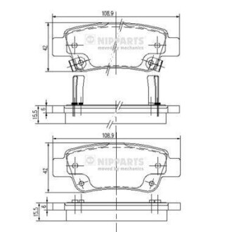 Гальмiвнi колодки дисковi NIPPARTS N3614019