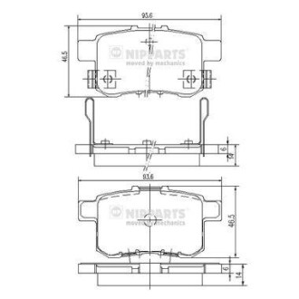 Гальмiвнi колодки дисковi NIPPARTS N3614020