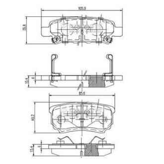 Гальмiвнi колодки дисковi NIPPARTS N3615015