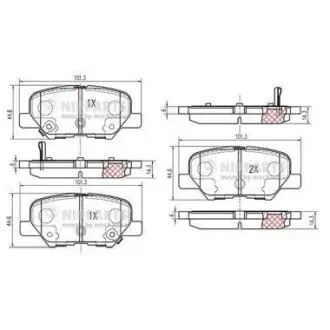 Гальмiвнi колодки дисковi NIPPARTS N3615017