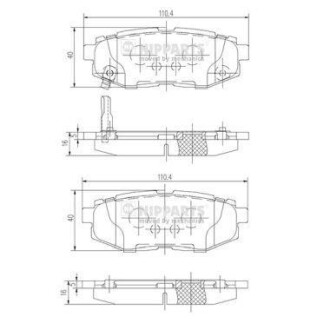 Гальмiвнi колодки дисковi NIPPARTS N3617006