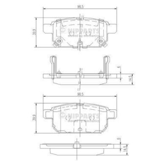 Гальмiвнi колодки дисковi NIPPARTS N3618002